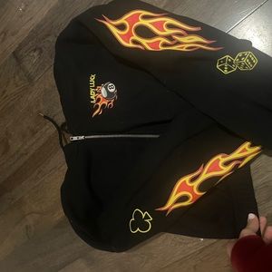 Cropped black hoodie